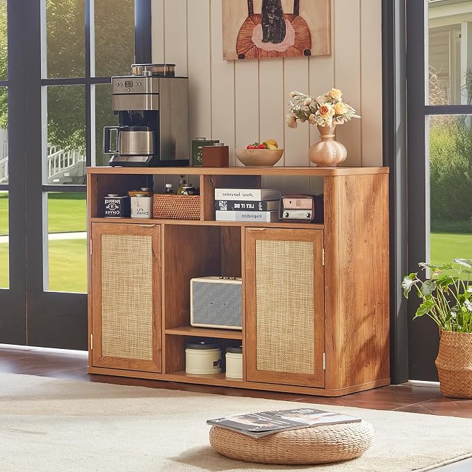 Lerliuo Rattan Wine Cabinet - Image 2