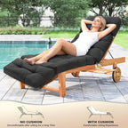 Outdoor Chaise Lounge Chair Cushion 74.2 x 22 x 4.7 Inches Thickened 100% - Image 7