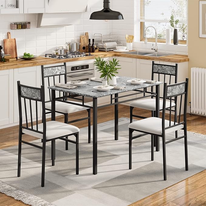 NAFORT 5 Piece Dining Table Set - Image 7