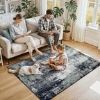 RELEANY Washable 4'x6' Abstract Area Rug - Image 2