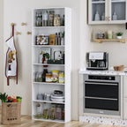 FOTOSOK 6-Tier Open Bookcase and Bookshelf, Freestanding Display Storage - Image 4