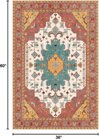 SERISSA 3x5 Washable Non Slip Boho Area Rug - Image 2
