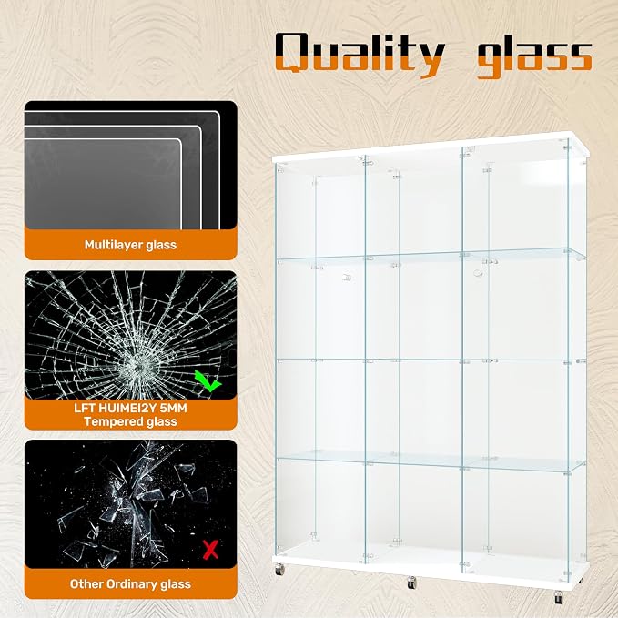 LFT HUIMEI2Y Glass Display Cabinet 12 Shelves - Image 4
