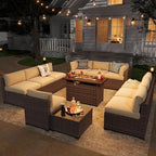 Aoxun Patio Furniture Sets, 12-Piece Outdoor Patio Furniture - Image 3