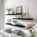 YYWUOJJ Wood Floating Shelves for Wall Decor, Rustic Wall Shelves for Bedroom - Image 4