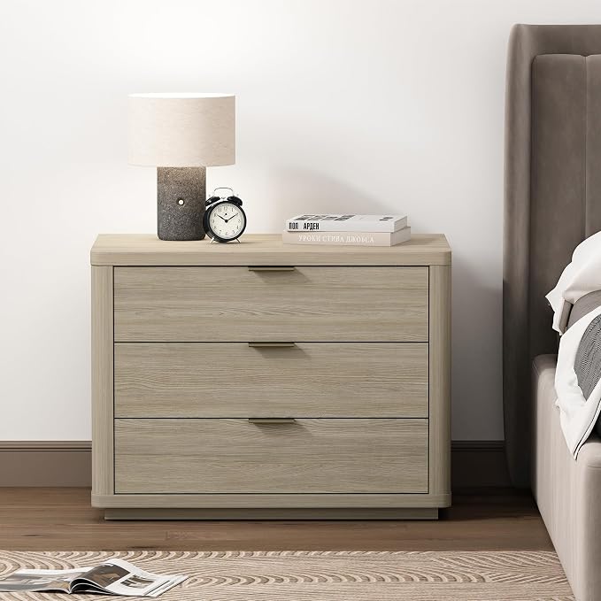 Eco-Friendly Nightstand in Natural Finish, Sustainable Bedside Table Made from - Image 2