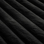 Black Rabbit Striped Plush Rug 2'x6', Fluffy Faux Fur Shaggy Area Rug - Image 6