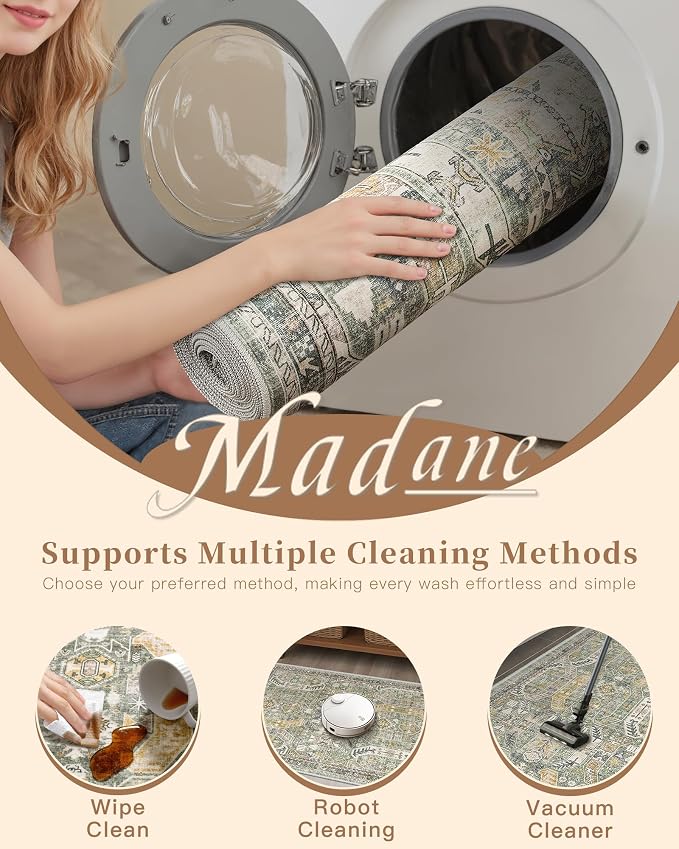 Madane Hallway Runner Rug 2x8 Washable Kitchen Rugs Non-Slip, Soft Ultra-Thin - Image 8