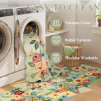 DUKINO 2x7 Runner Rug for Hallway, Floral Washable Rug for Kitchen, Stain - Image 6