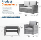 Wisteria Lane Patio Furniture Set, Wicker Outside Outdoor Furniture - Image 2