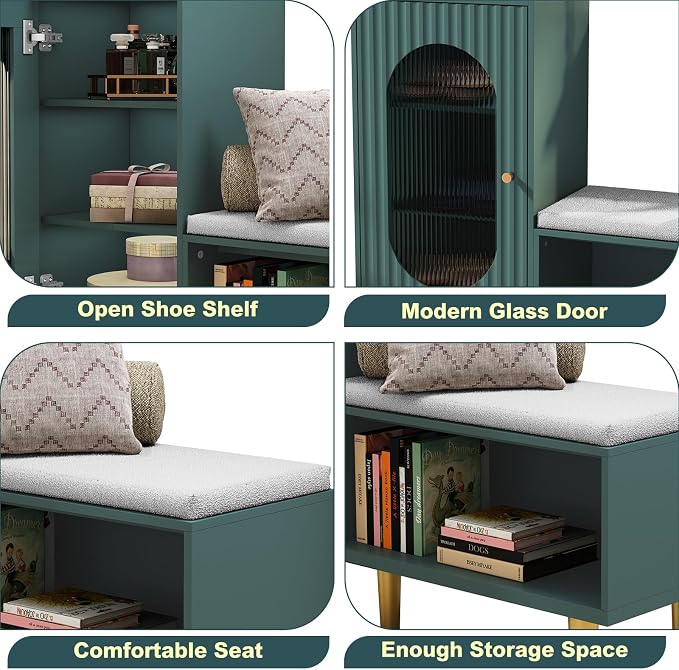 HLR Storage Bench Set of 2, L-Shaped Storage Cabinet - Image 7