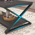 HSH Gray Storage Coffee Table, Modern Center Table - Image 7