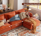 ELUCHANG 150" U Shaped Modular Sectional Cloud Couch - Image 6