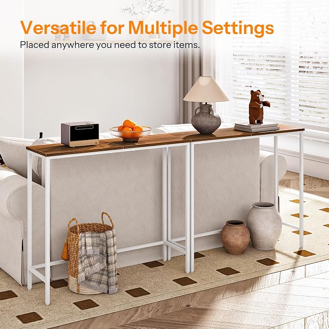 HOOBRO Narrow Console Table, 29.5" Small Entryway Table, Thin Sofa Table - Image 5