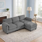 87.5'' L Shaped Modular Sectional Sofa, 3 Seater Cloud Couch by HATPPTO