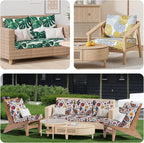 8Pcs Outdoor Cushion Covers, Stretch Patio Furniture Couch Chair Slipcovers | - Image 9