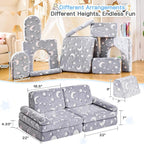 IFNOW Modular Kids Play Couch, Convertible & Washable Toddler Foam Couch Kids - Image 2