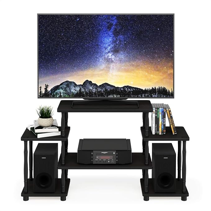 Furinno Turn-N-Tube No Tools Entertainment Center, Classic Square Corner - Image 4