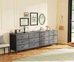 Huuger 70 Inch Dresser for Bedroom, TV Stand for 65, 80 Inch TV, 12 Fabric - Image 7