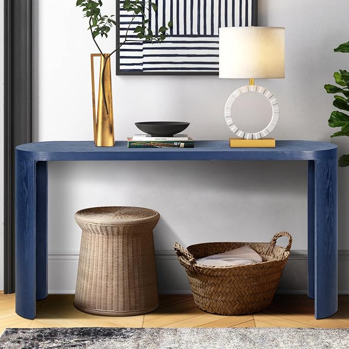 60'' Console Table Sofa Table Thick Top Entryway Table, Hallway Table by LynHomeFurnitureMall