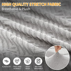 XINEAGE Large Couch Cushion Covers Seat Cushion Cover Thick Stretch Sofa - Image 4
