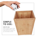 ToiletTree Products 100% Bamboo Wooden Wastebasket Trash Can - Image 6