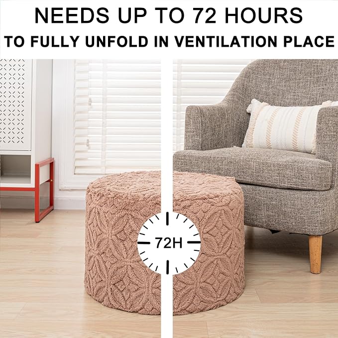 Plush Multi-Functional Ottoman Pouf – Ergonomic Ottoman Foot Rest - Image 3