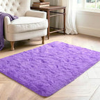 2x3 Purple Fluffy Soft Area Rug Non-Slip - Image 3