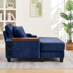 KEIKI Corduroy Storage Armrest Sofa, Single Versatile Seat - Image 5