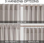 Stone Grey Linen Curtains 90 Inches Long - Image 2