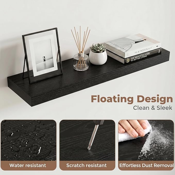 FLYJOE Floating Shelves for Wall, 30 Inch Floating Shelves Set of 2, Kitchen - Image 4