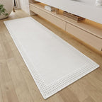 RESARE Waffle Bathroom Runner Rugs, Non Slip Boho Bath Mat 24"x60" White | Long by Resare