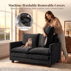 Loveseat Sofa with Cloud 3-Layer Cushion & 27" Deep Seat, Modern Small Couch No - Image 5