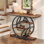 Huuger 47.2 Inch Entryway Table, Industrial Console Sofa Table - Image 4