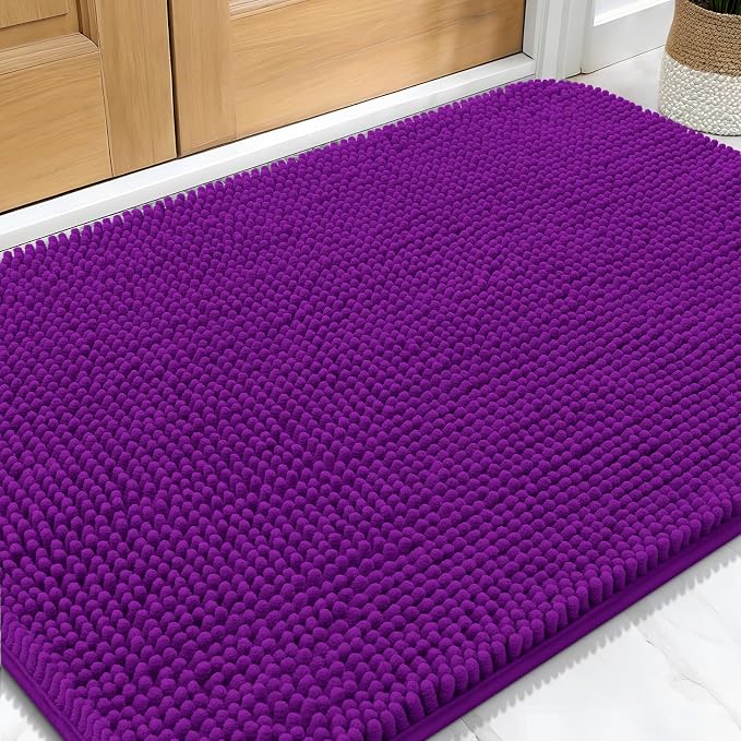 OLANLY Dog Door Mat for Muddy Paws 34x21, Super Absorbent Chenille Mud Mat | by OLANLY