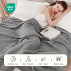 EMME Muslin Blankets for Adults Throw Blanket for Couch Breathable Gauze Soft - Image 2