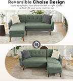 Kingfun L Shaped Couch, Sectional Couches, 3 Seater Sofas - Image 5