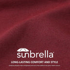 Unimatta Sunbrella Outdoor High Back Chair Cushion Seat Pads, 44 x 21 Inch - Image 2