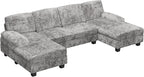 Furniwell Convertible Sectional Sofa Couch, 4 Seat Sofa Set - Image 8