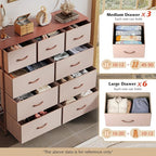 WLIVE 9-Drawer Dresser, Fabric Storage Tower - Image 5