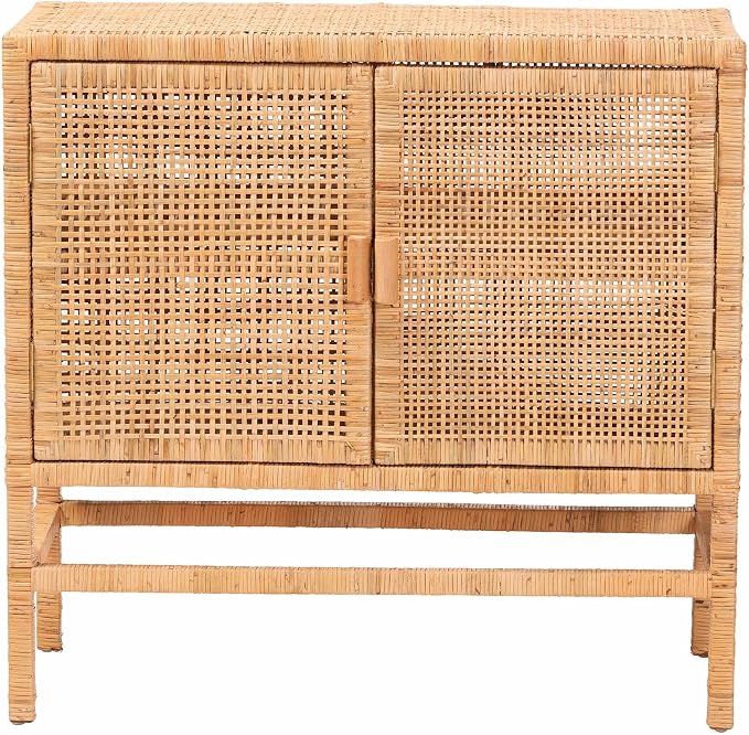 Bali & pari Vivan Natural Rattan Storage Cabinet - Image 4
