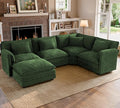 ELUCHANG 114" Oversized V-Shaped Cloud Couch Modular Sectional Sofa by ELUCHANG