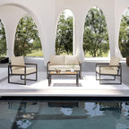 Aoxun Patio Furniture Set, 4 Piece Outdoor Patio Furniture - Image 5