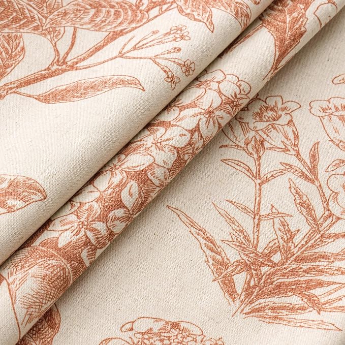 Set of 2 Decorative Floral Pillow Covers 18x18 Inch Autumn Orange | Neutral - Image 2