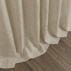 Eggshell Beige Linen 144 Inch Curtains - Image 9