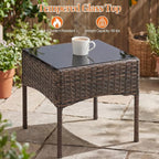 Sweetcrispy 3 Piece Patio Furniture Set, All-Weather Outdoor Wicker Bistro Set - Image 5
