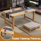 Japanese Floor Table, Bamboo Folding Coffee Table, Portable Solid Wood Japanese - Image 4