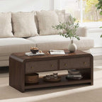 Oak&Sparrow 48'' Boho Coffee Table, Thickened Arc-Shaped Design - Image 2