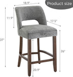 VKNOW Bar Stools Set of 6, Modern Counter Stools - Image 2