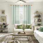 YoungsTex Light Sage Linen Curtains 63 Inches Length - Image 2